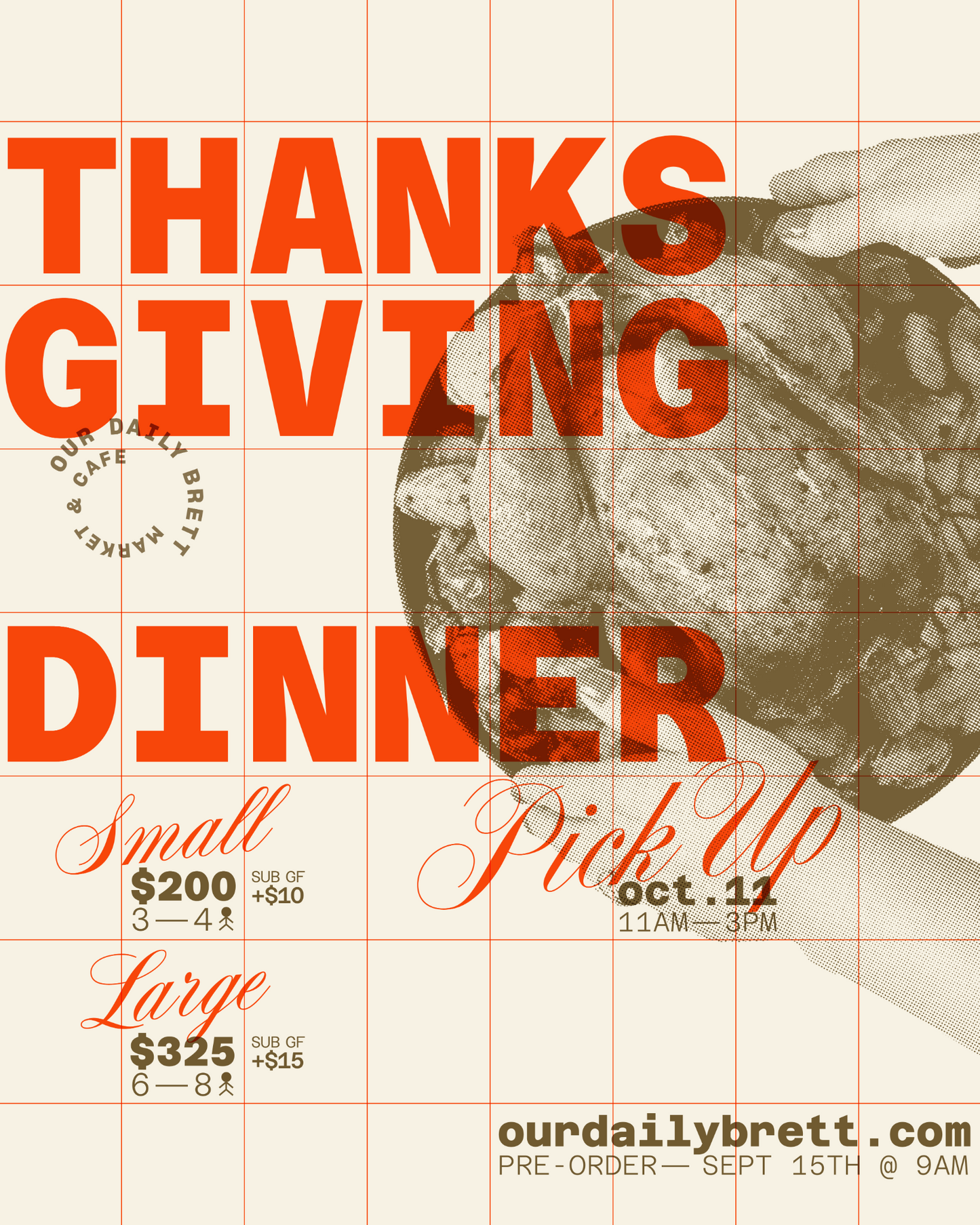 THANKSGIVING DINNER 2025 - PRE-ORDER (PICK-UP/DELIVERY OCTOBER 11TH)